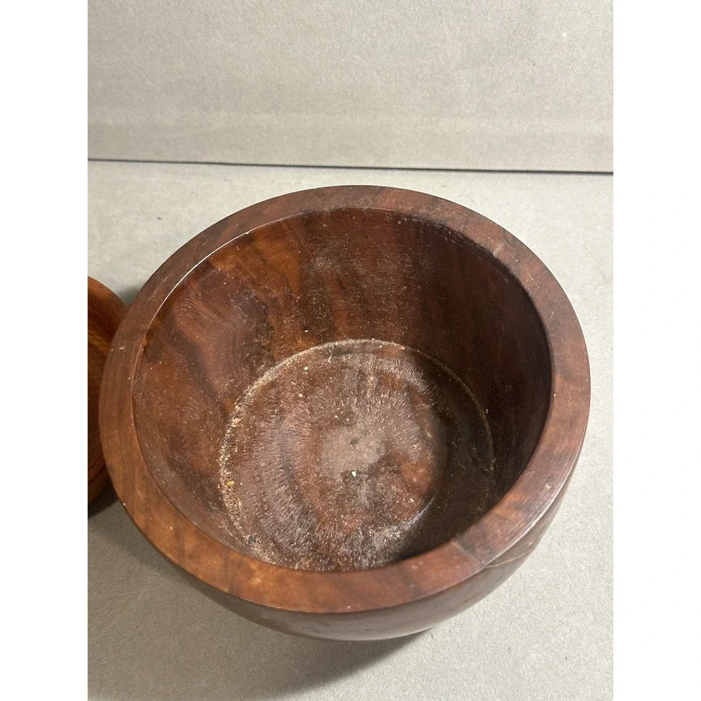 Vintage Wooden Handmade‎ Bowl/dish Lot Of 3
